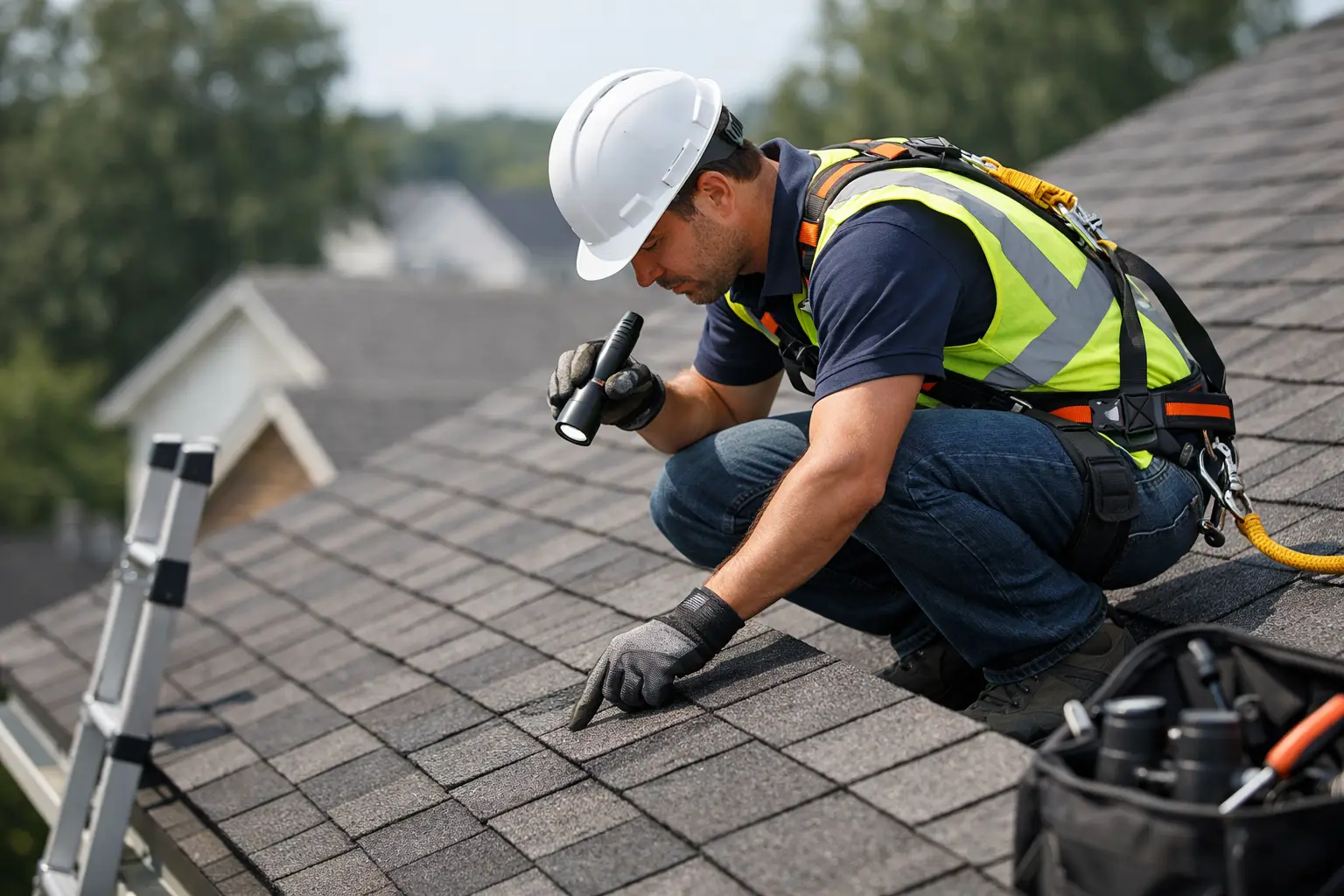 How to Inspect Roof Shingles Safely