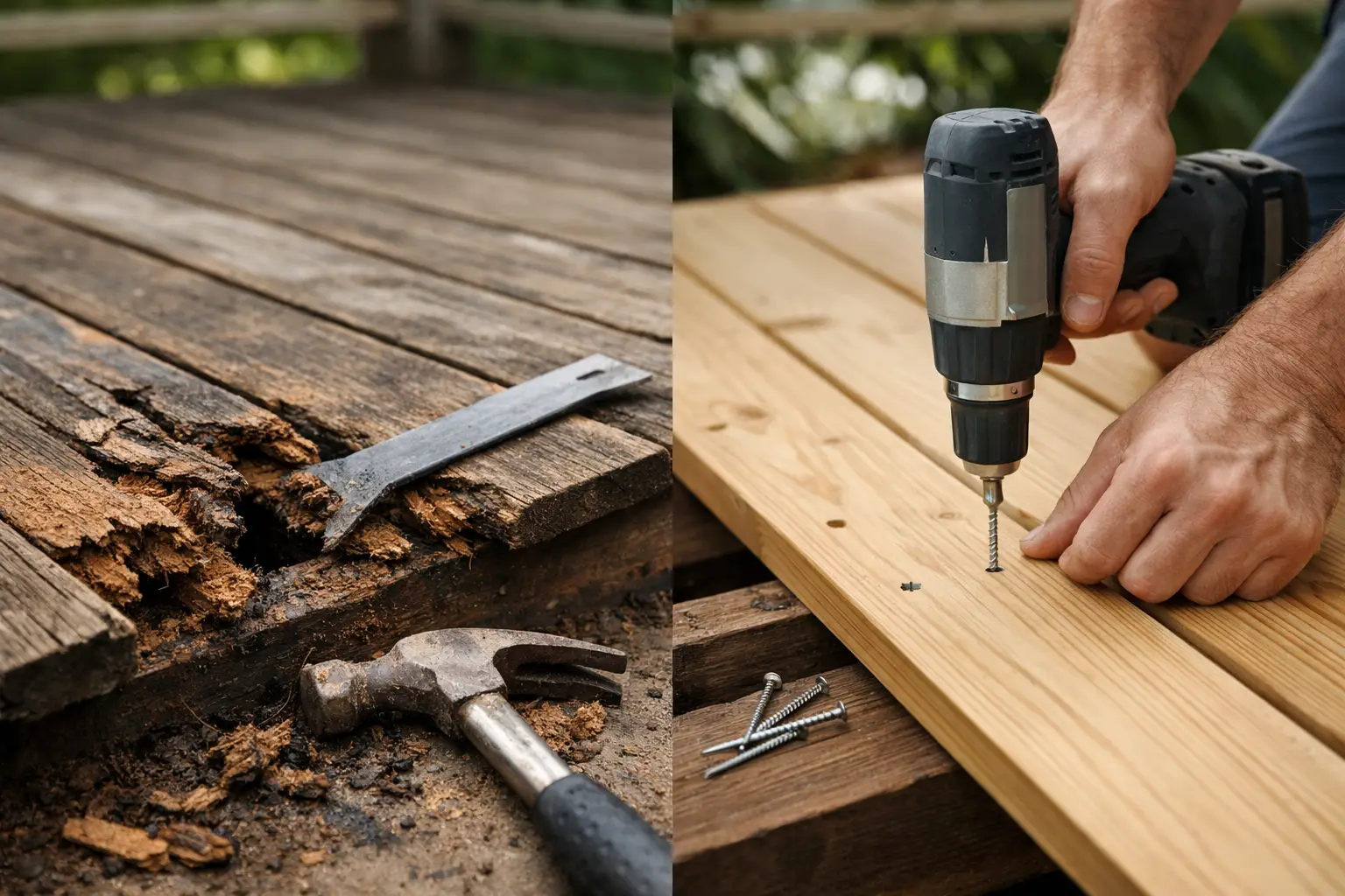 Wood Rot on Deck Boards: Repair or Replace?