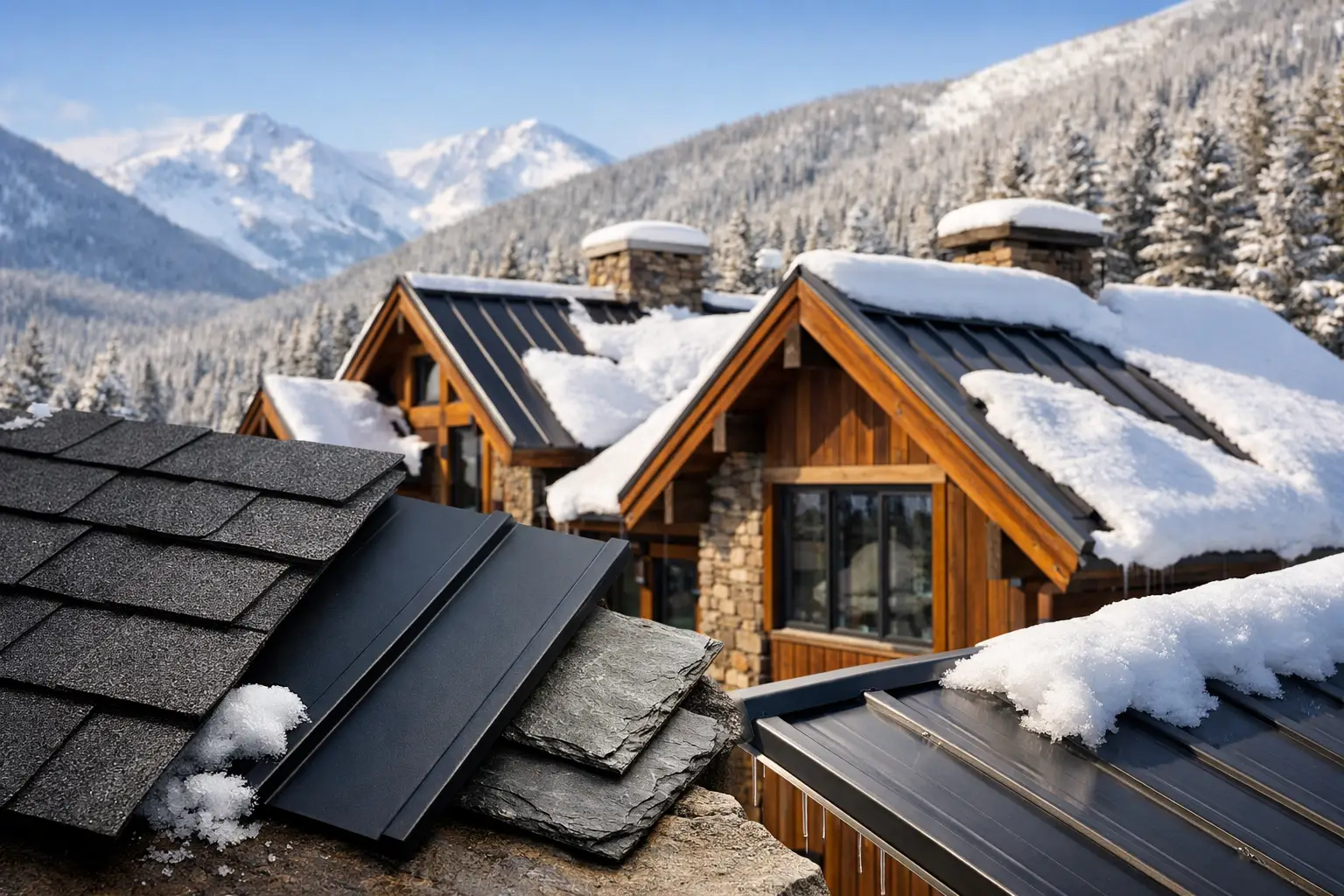 Best Roofing Materials for Snow Country Homes